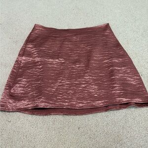 Express Shimmering Rose Mini Skirt